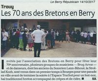 Article du Berry pour les 70 ans